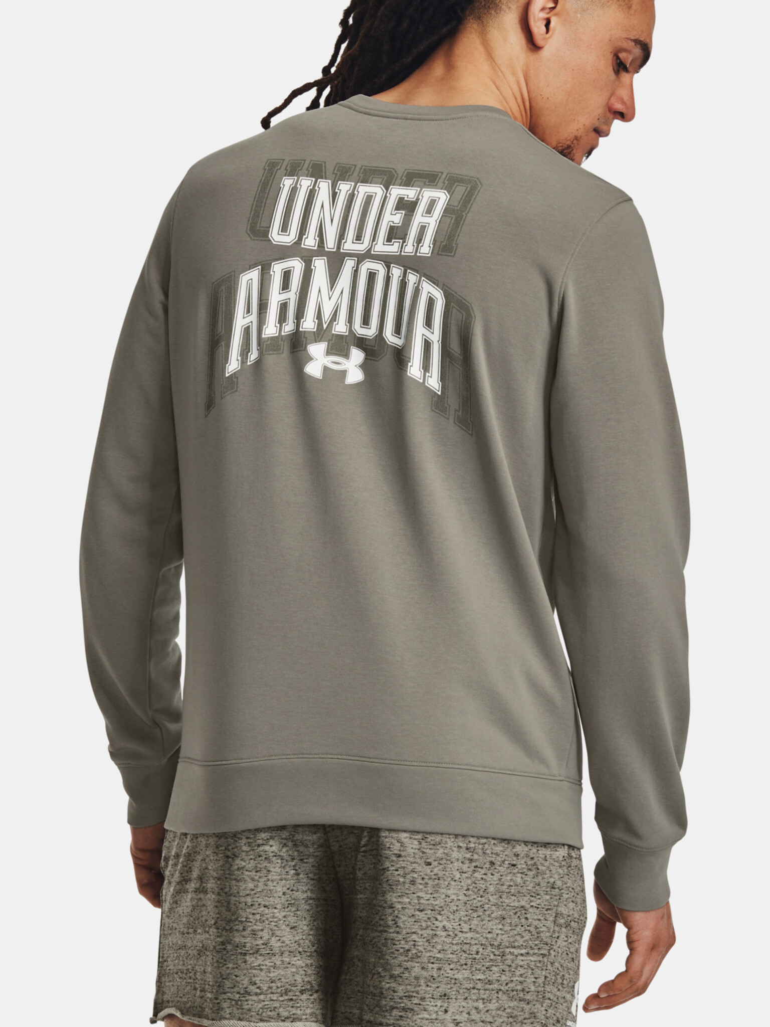 Under Armour UA Rival Terry Graphic Crew Sweatshirt Zelen - Pepit.bg