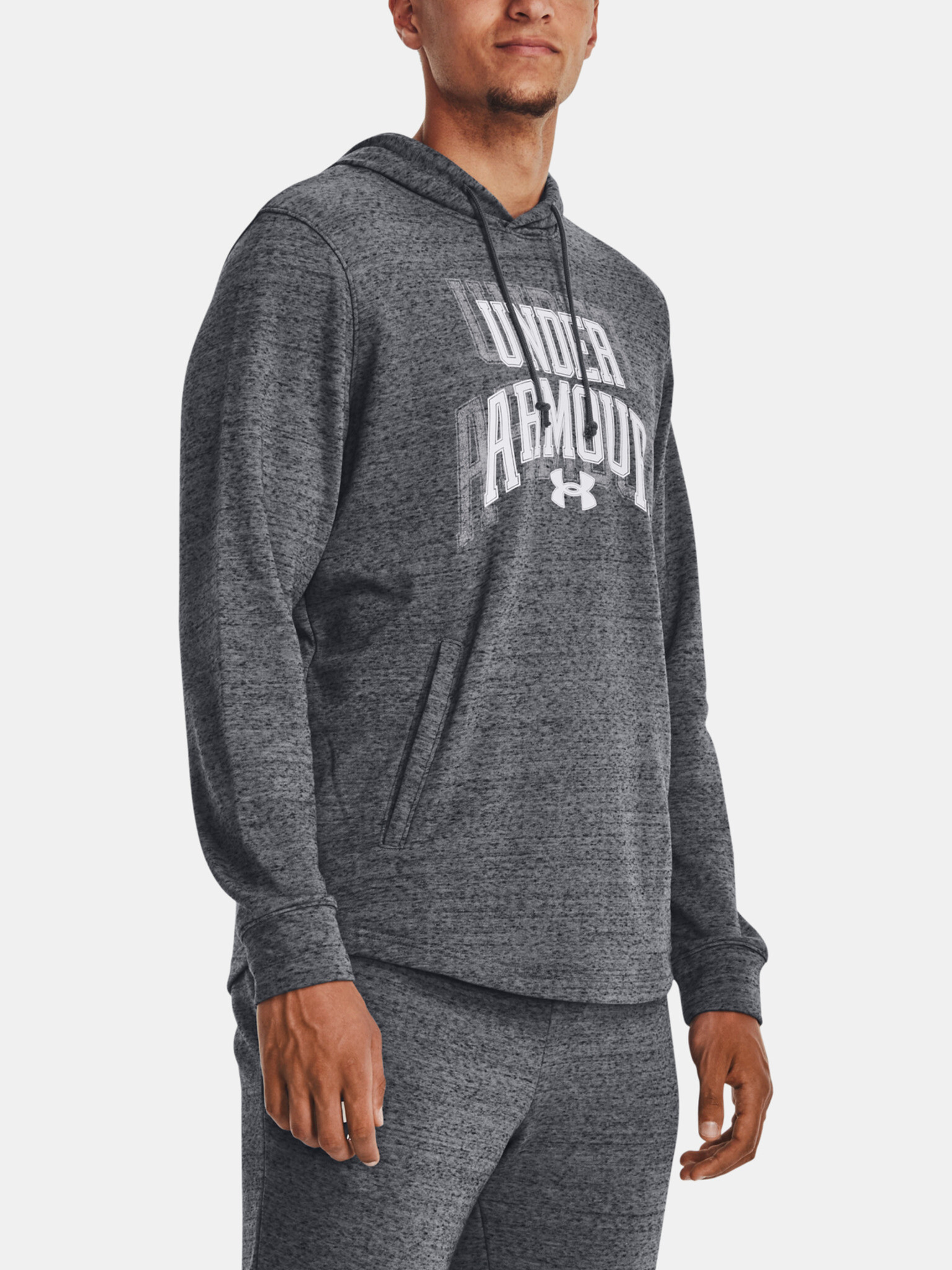 Under Armour UA Rival Terry Graphic HD Sweatshirt Siv - Pepit.bg