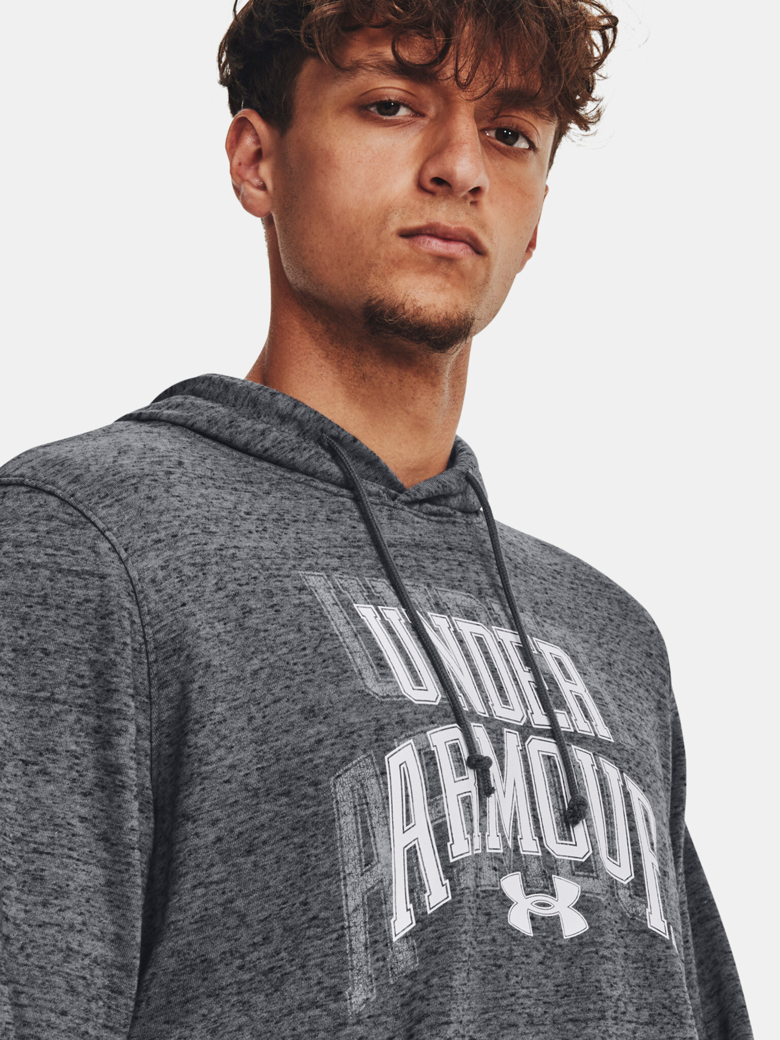 Under Armour UA Rival Terry Graphic HD Sweatshirt Siv - Pepit.bg