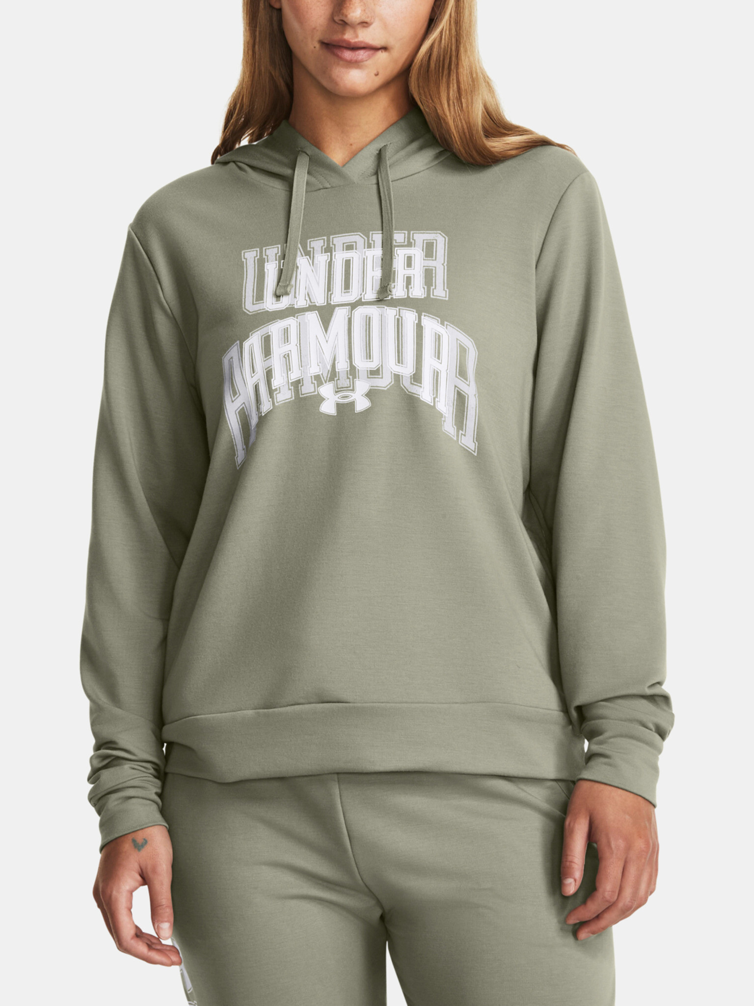 Under Armour UA Rival Terry Graphic Hdy Sweatshirt Zelen - Pepit.bg