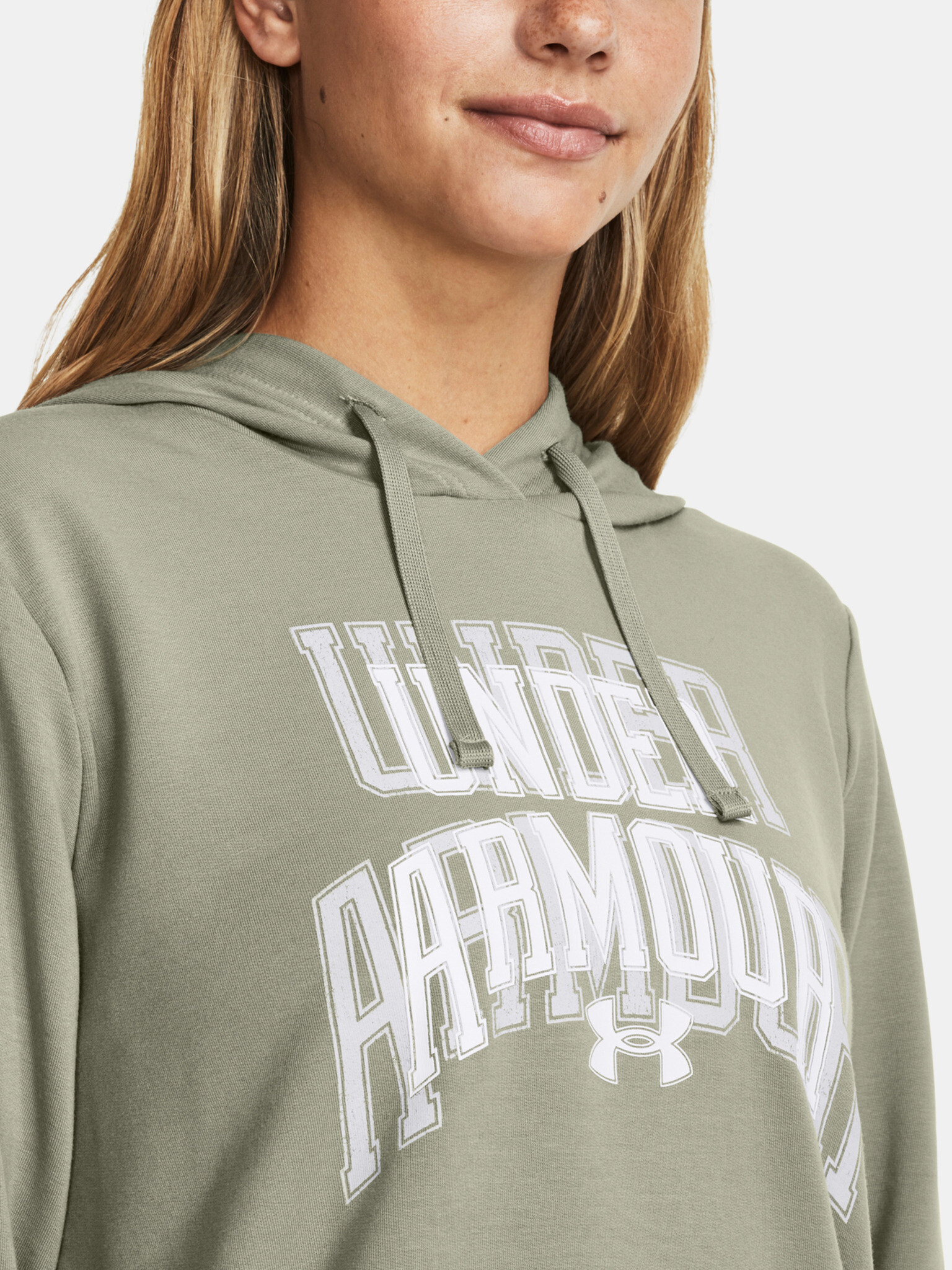 Under Armour UA Rival Terry Graphic Hdy Sweatshirt Zelen - Pepit.bg