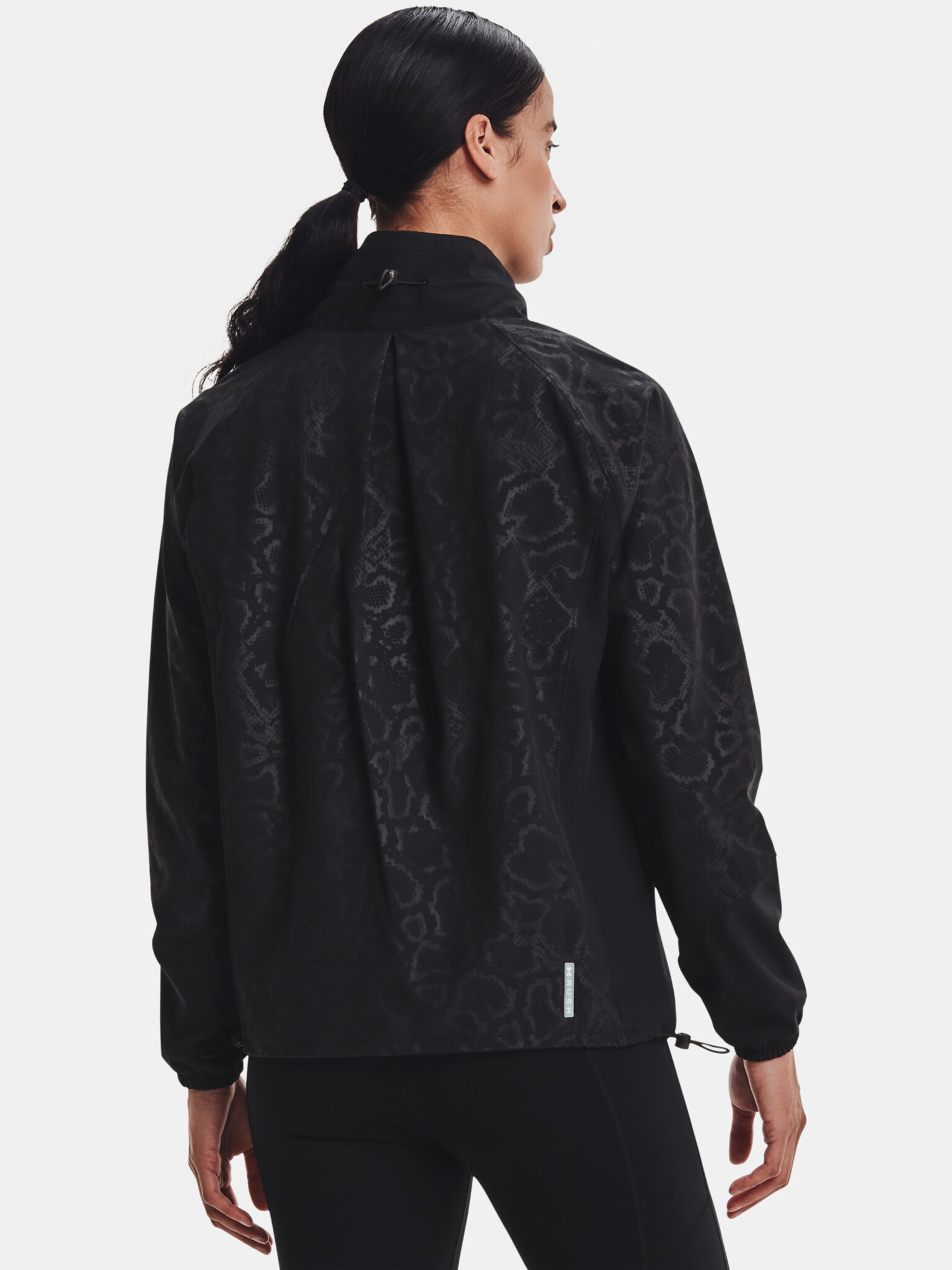 Under Armour UA Rush Woven Print FZ Sweatshirt Cheren - Pepit.bg