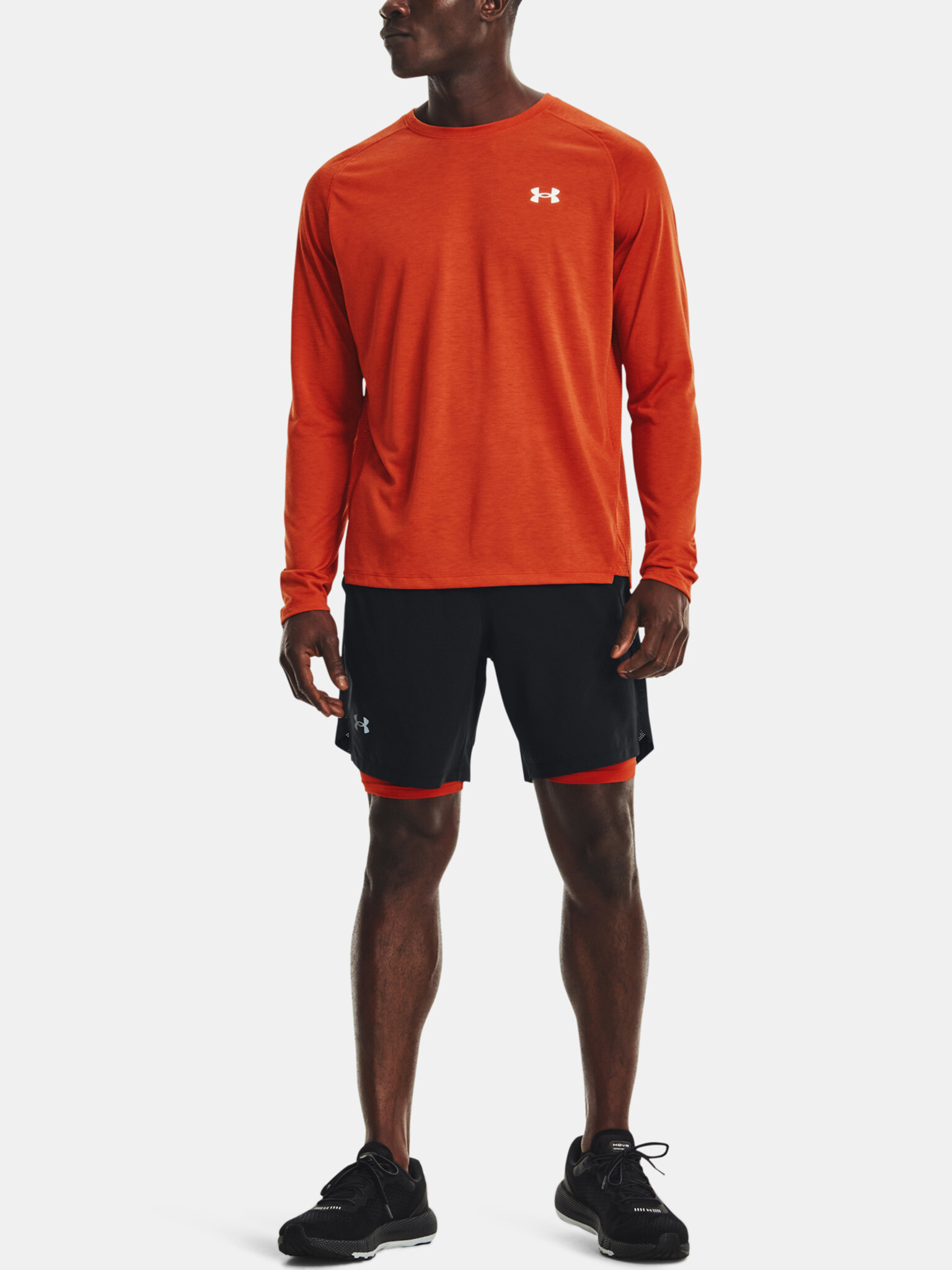 Under Armour UA STREAKER LONGSLEEVE T-shirt Oranzhev - Pepit.bg