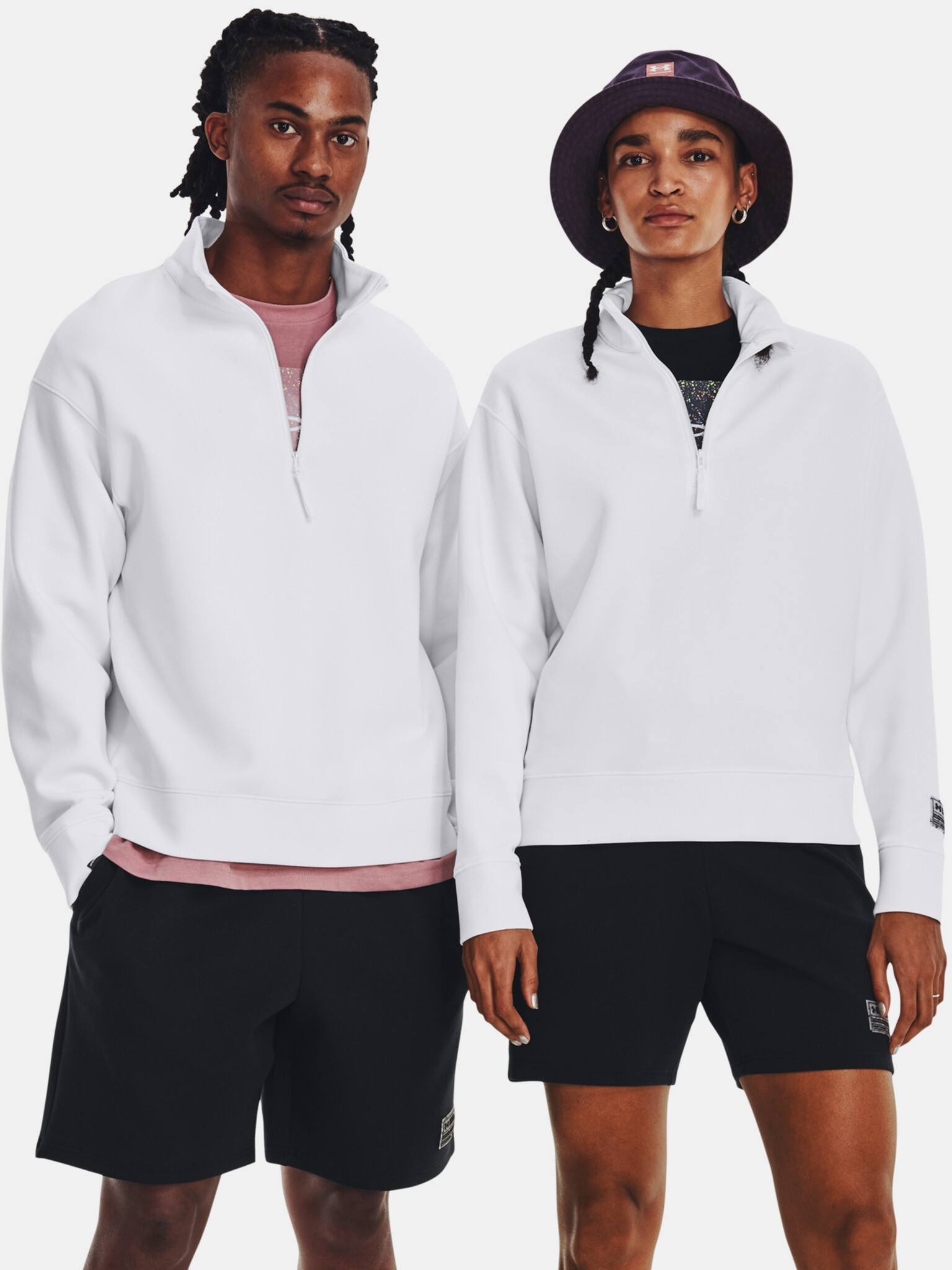 Under Armour UA Summit Knit 1/2 Zip Sweatshirt Byal - Pepit.bg