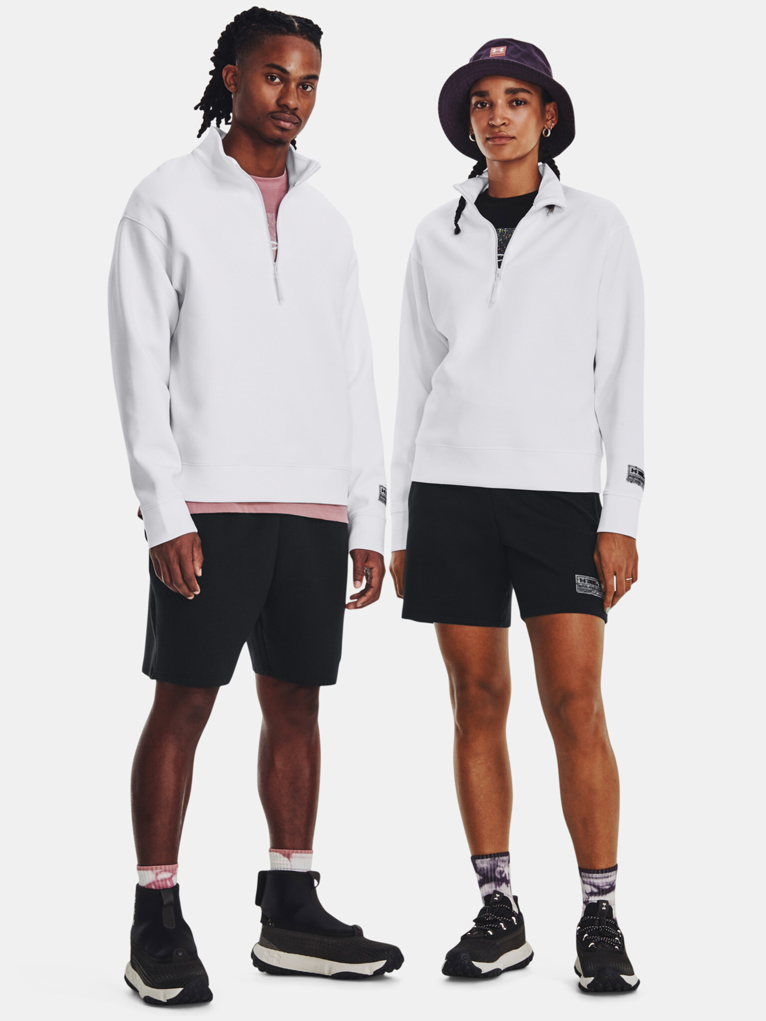 Under Armour UA Summit Knit 1/2 Zip Sweatshirt Byal - Pepit.bg