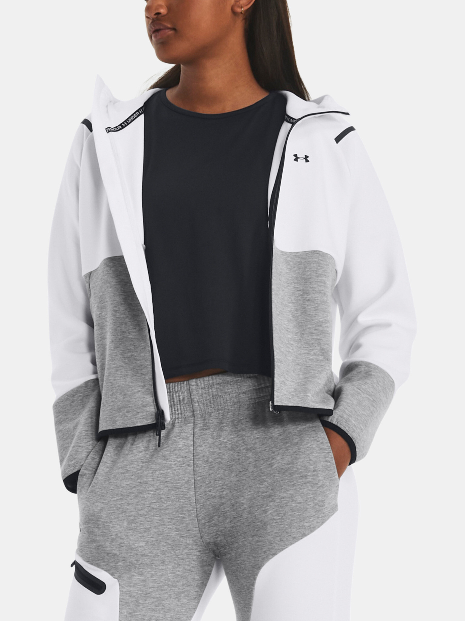 Under Armour Unstoppable Flc FZ Sweatshirt Siv - Pepit.bg