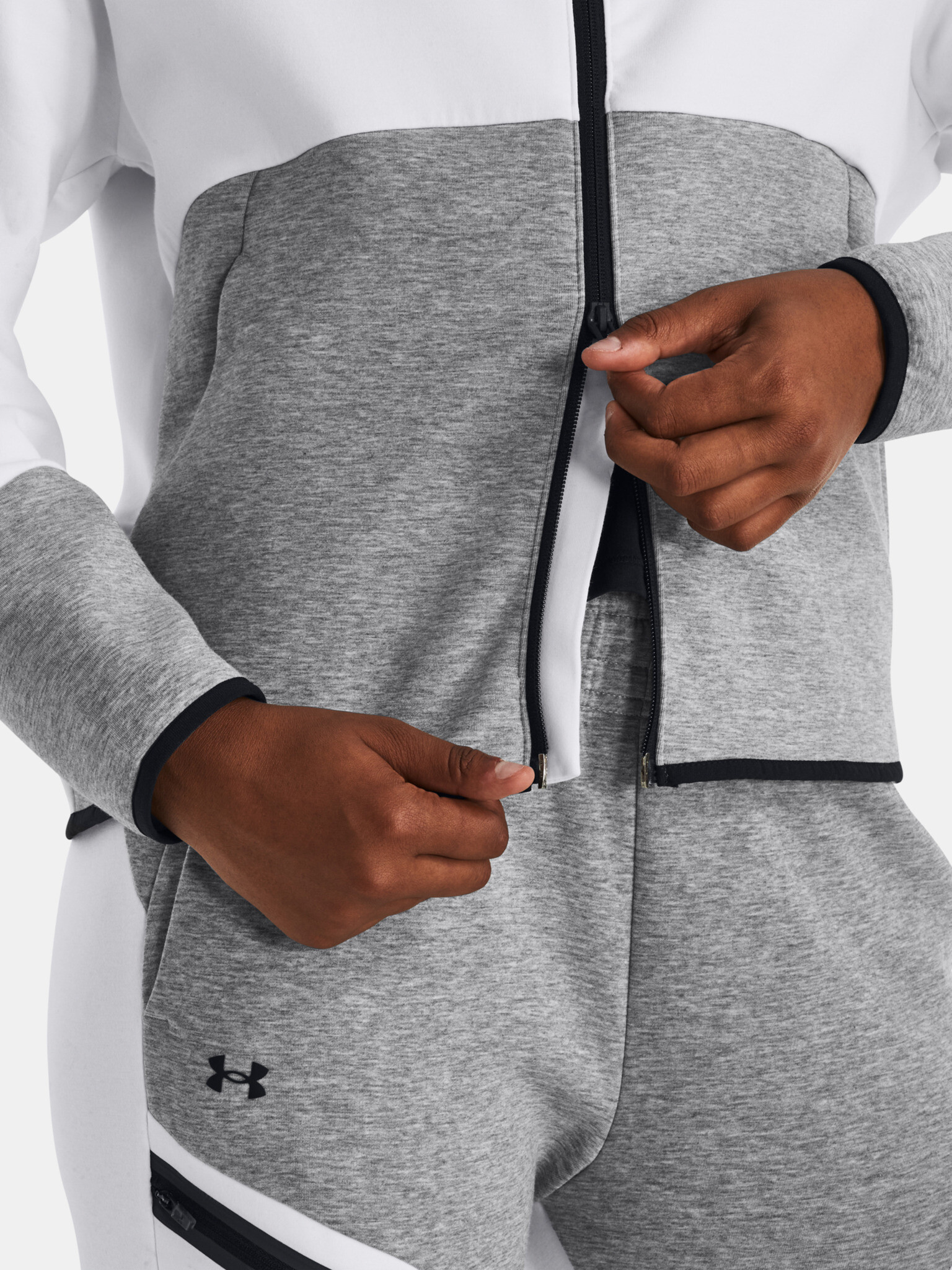 Under Armour Unstoppable Flc FZ Sweatshirt Siv - Pepit.bg