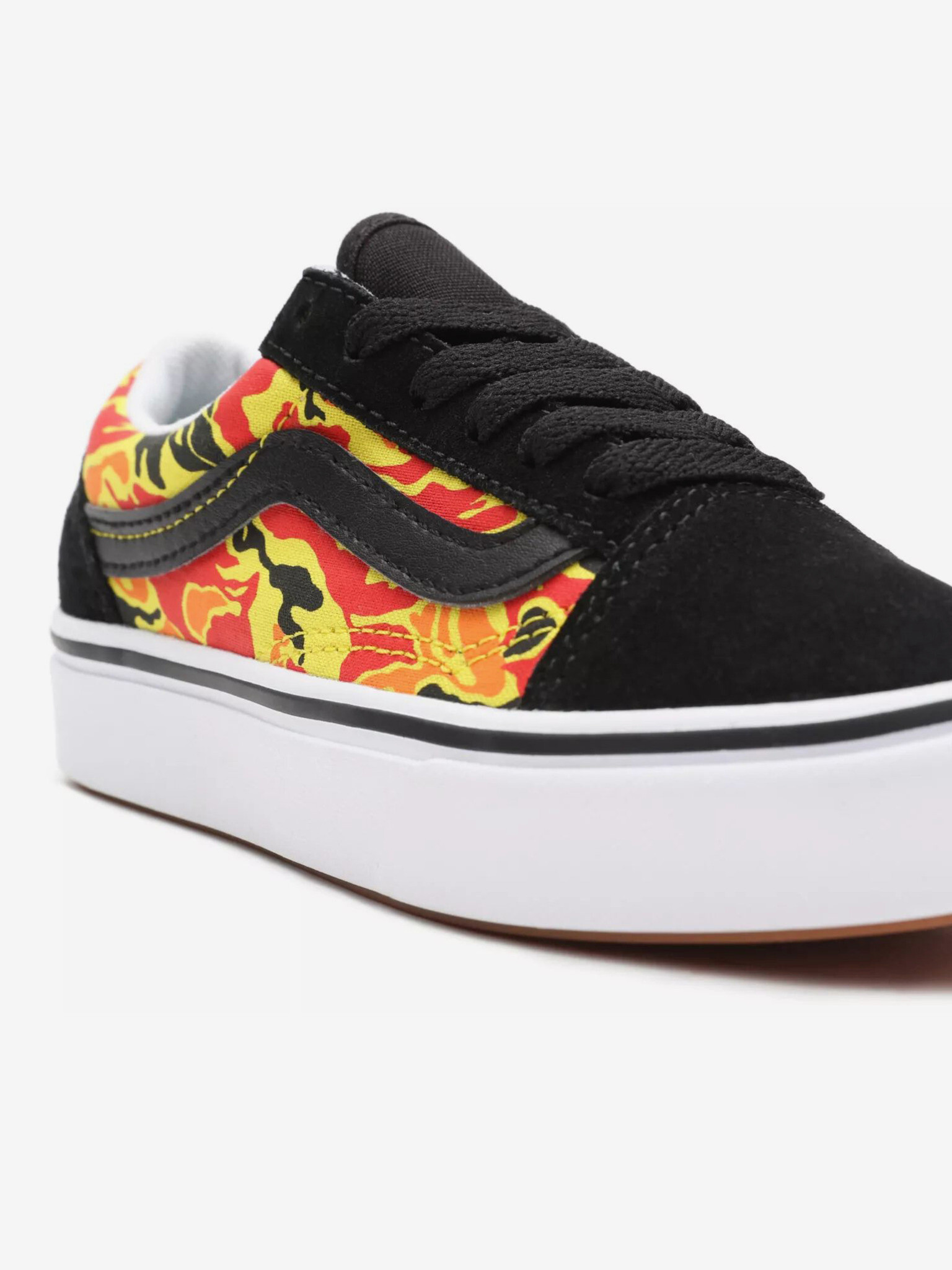 Vans Flame Camo ComfyCush Old Skool Спортни обувки детски Cheren - Pepit.bg