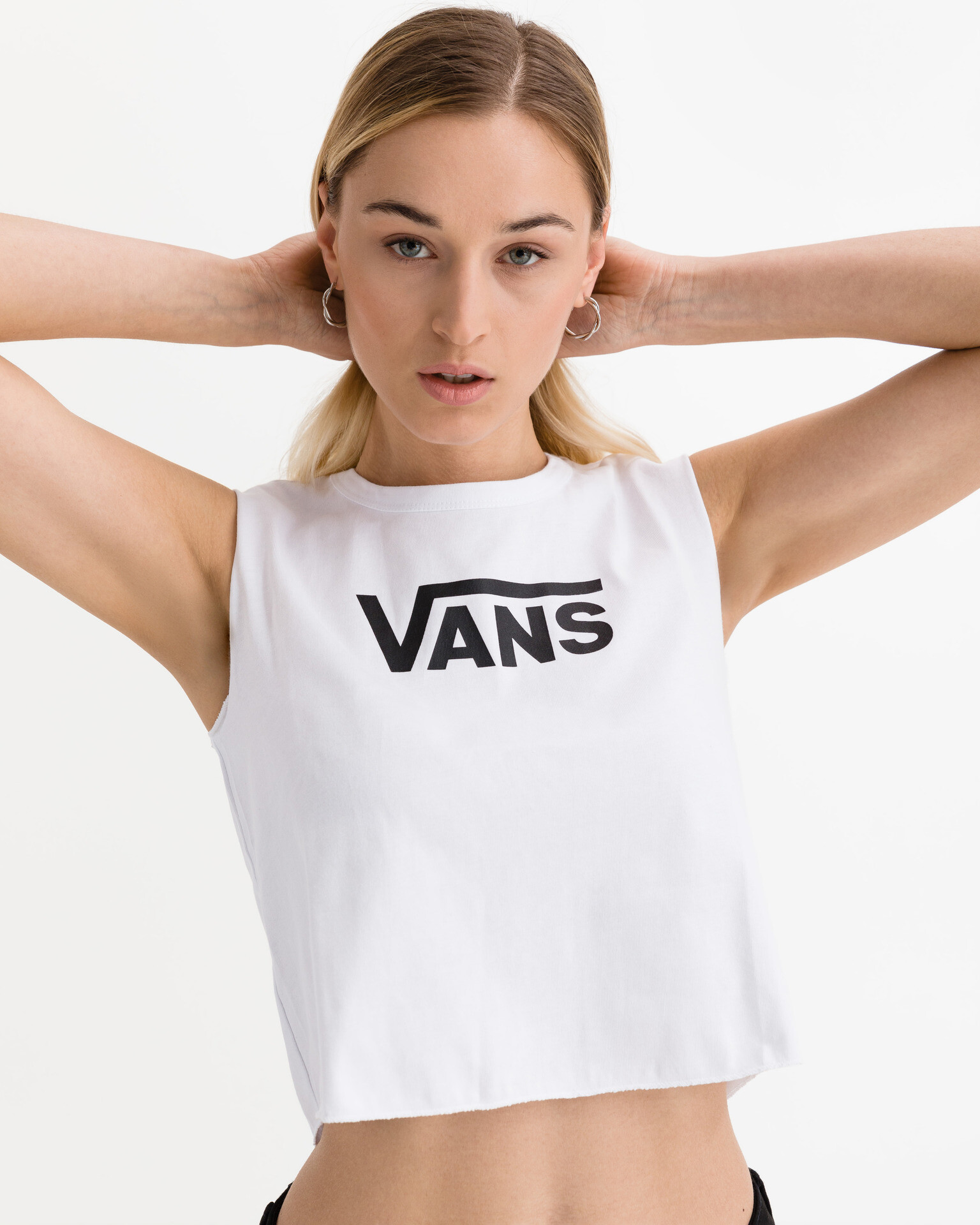 Vans Flying V Classic Crop топ Byal - Pepit.bg