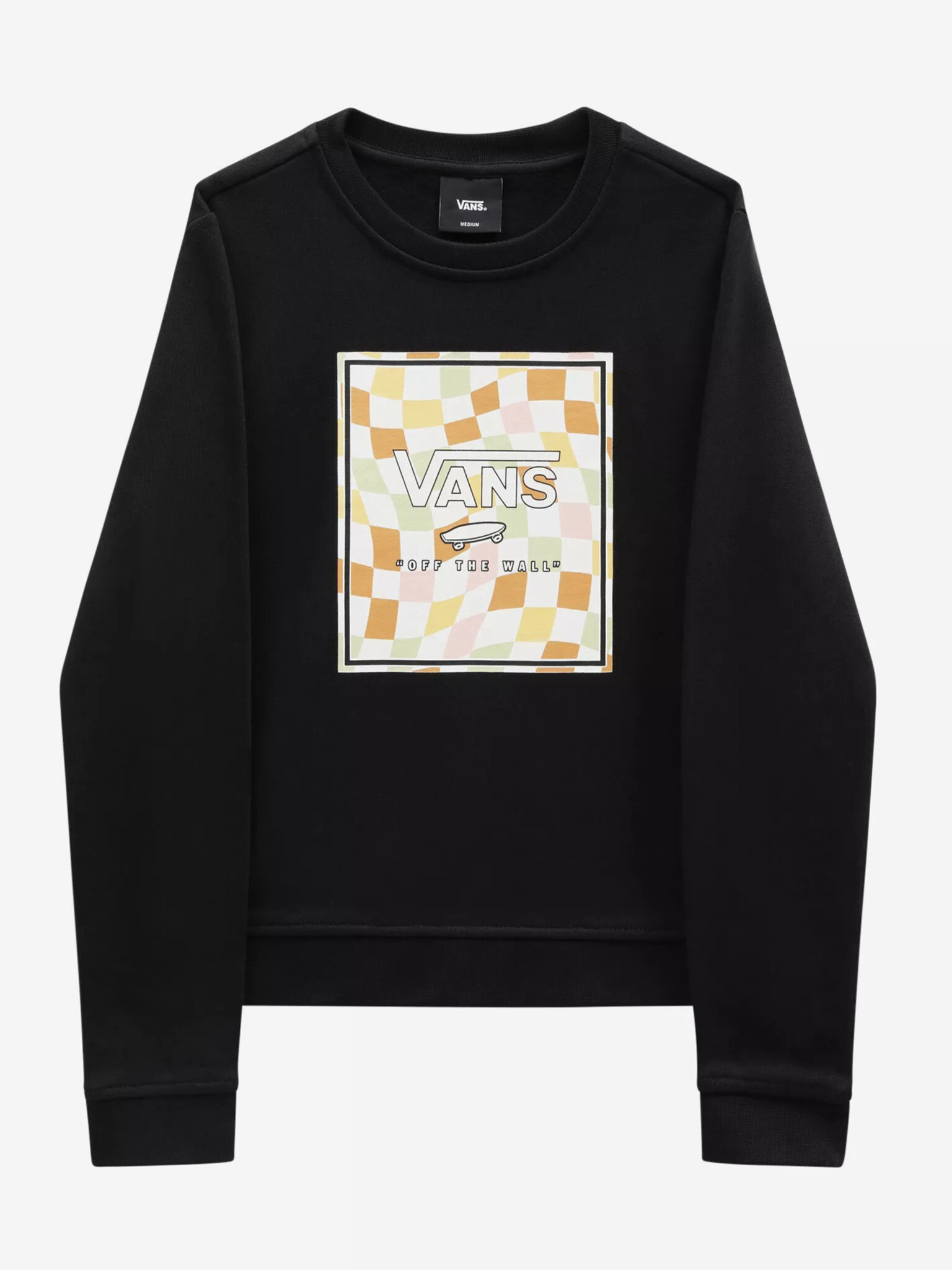 Vans Wavy Check Box Logo Суитшърт детски Cheren - Pepit.bg