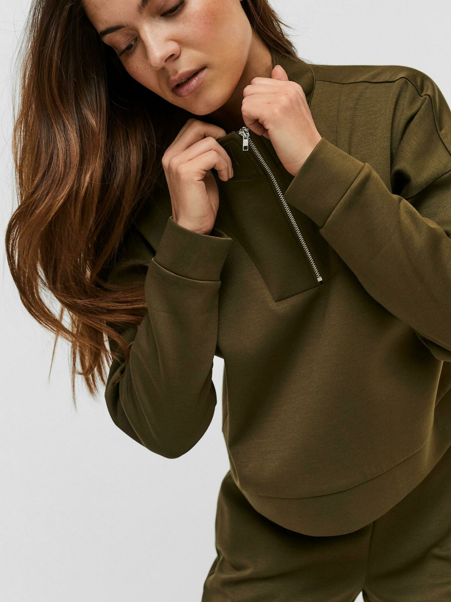 Vero Moda Janka Sweatshirt Zelen - Pepit.bg