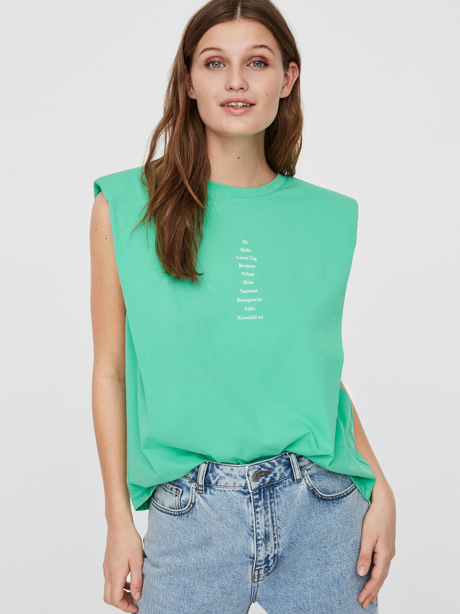 Vero Moda T-shirt Zelen - Pepit.bg