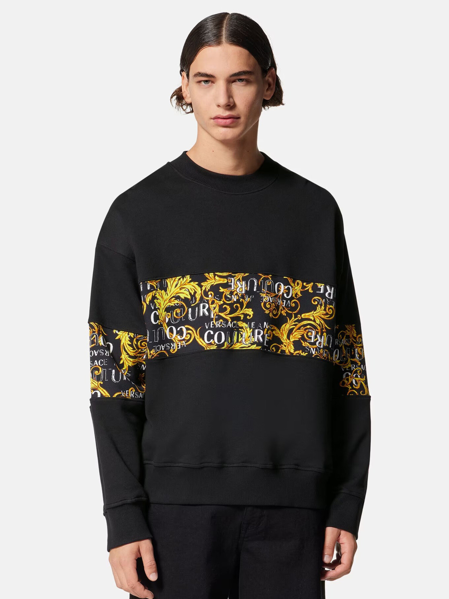 Versace Jeans Couture Sweatshirt Cheren - Pepit.bg