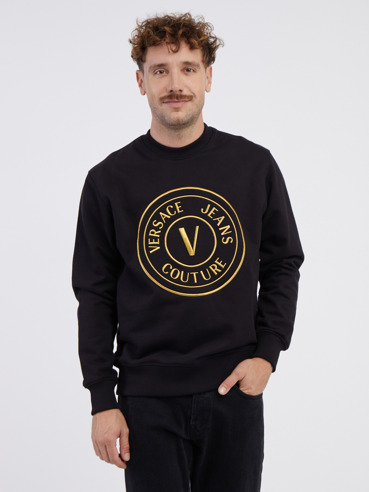 Versace Jeans Couture Sweatshirt Cheren - Pepit.bg