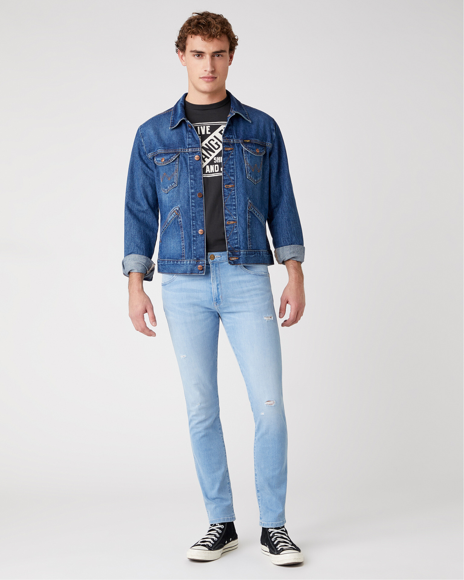 Wrangler Larston Jeans Sin - Pepit.bg