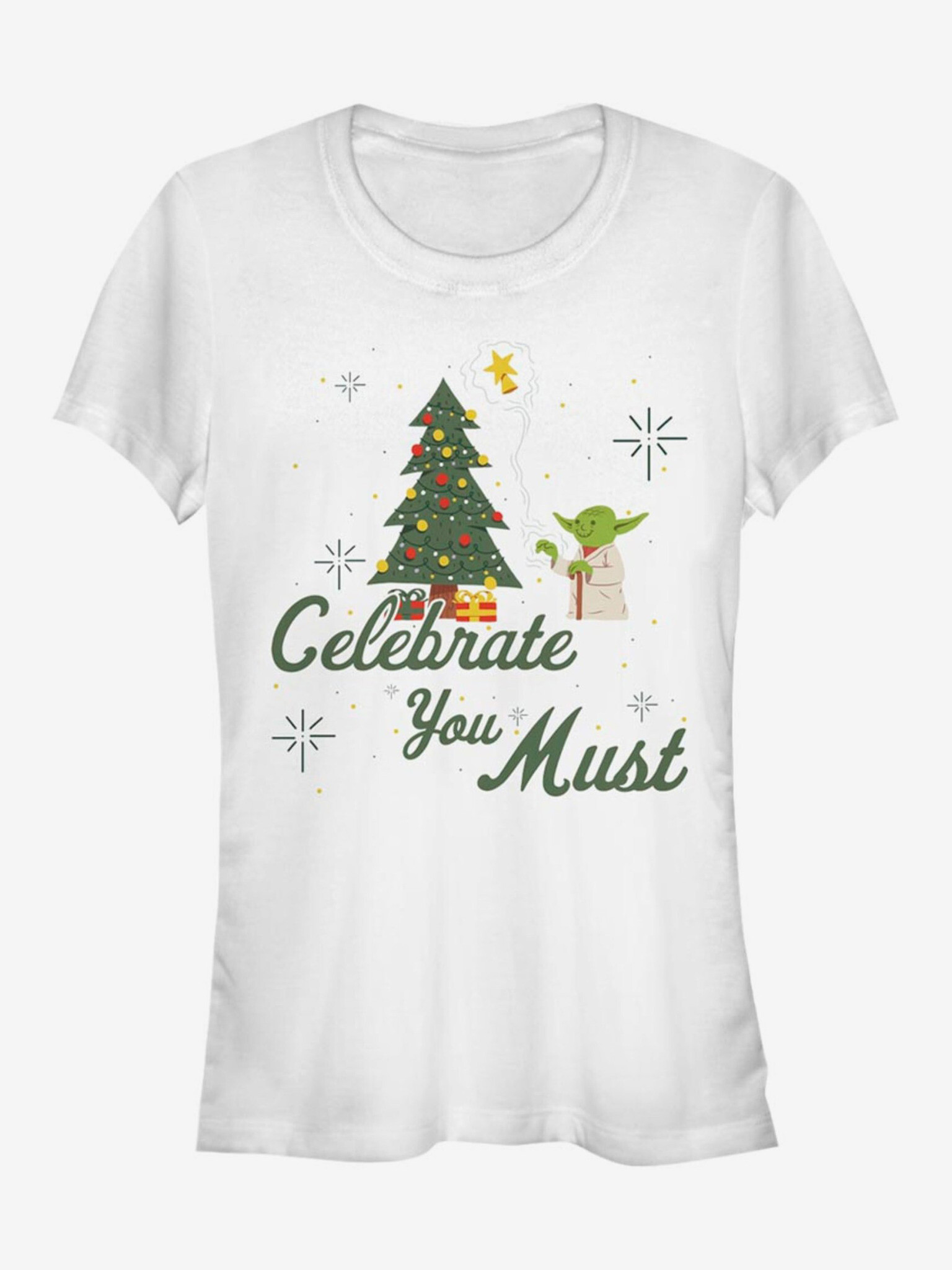 ZOOT.Fan Star Wars Mr. Yoda - Celebrate You Must T-shirt Byal - Pepit.bg