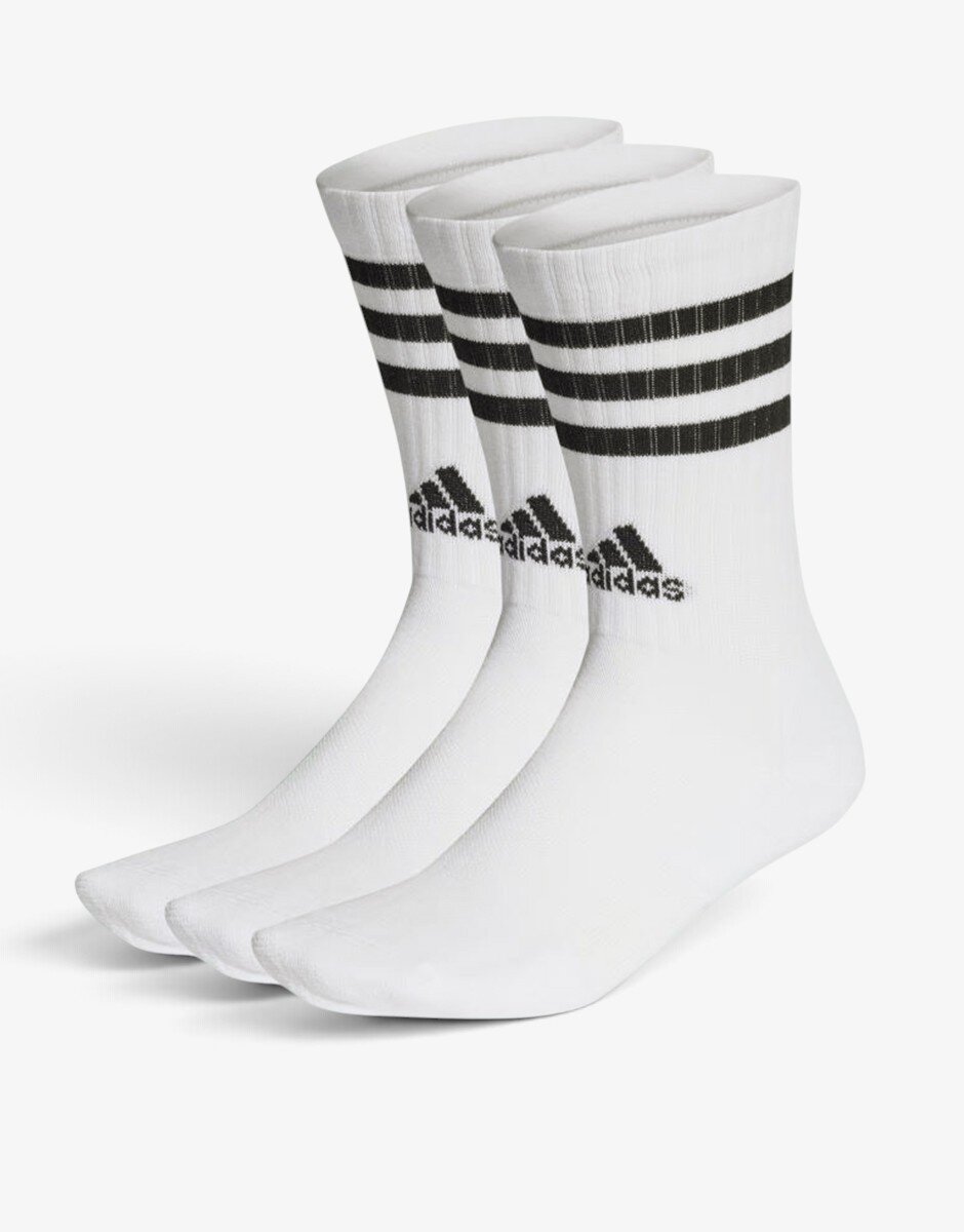 adidas 3 Packs Cushioned Sportswear 3-Stripes White