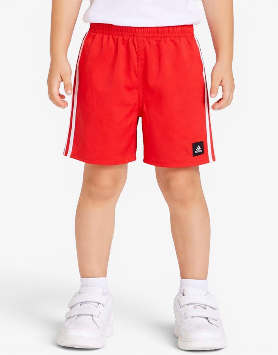 adidas 3-Stripes Swim Shorts Red