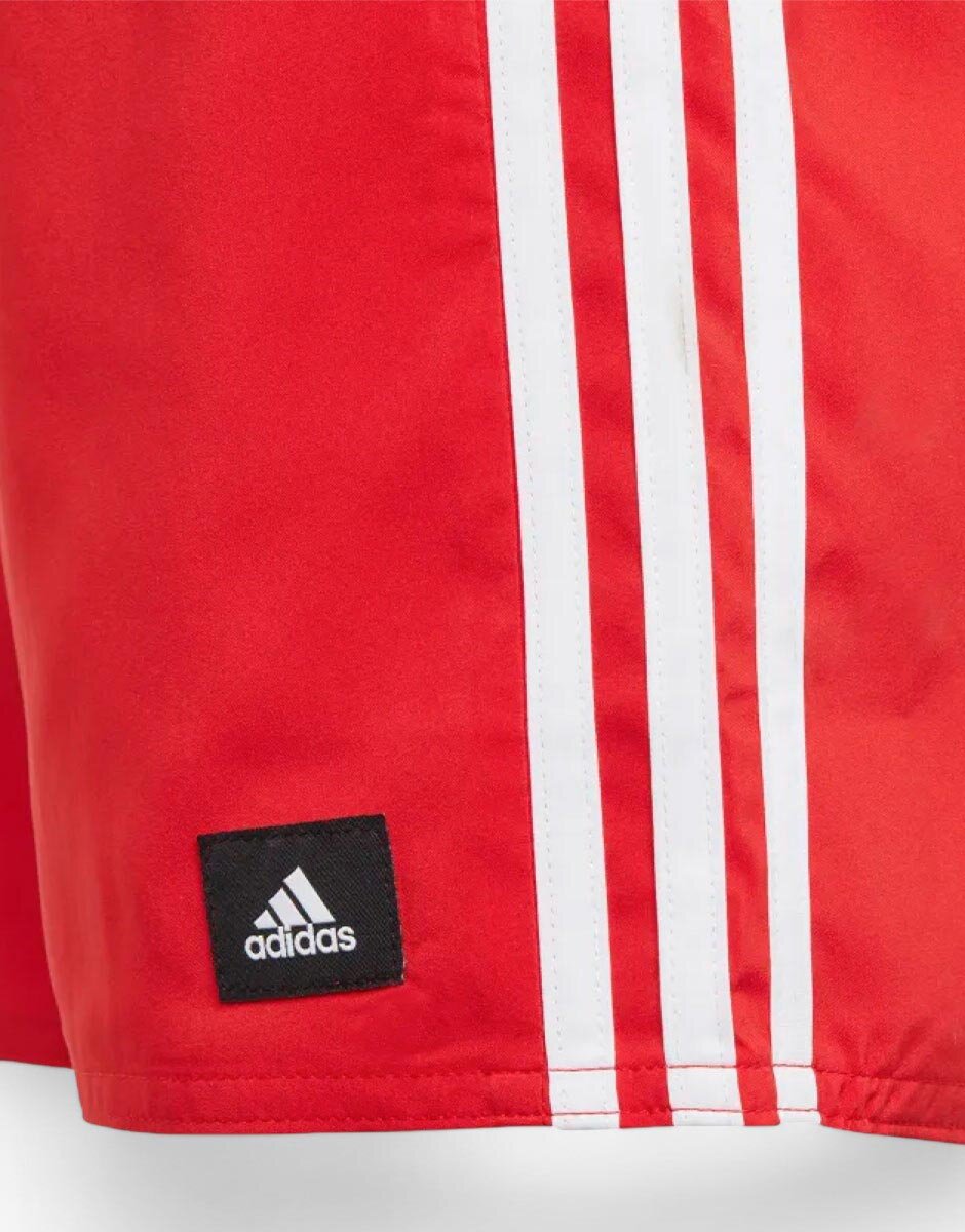 adidas 3-Stripes Swim Shorts Red