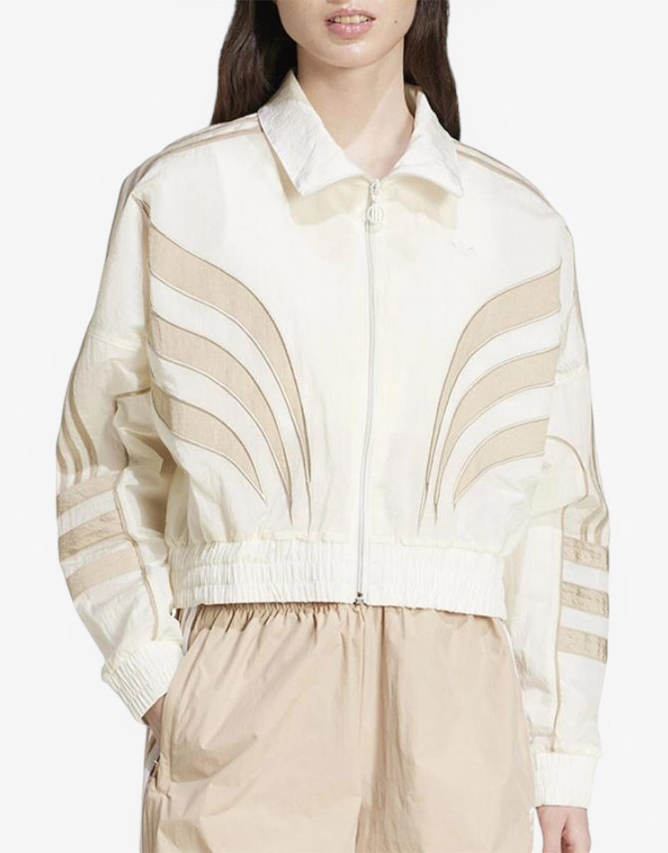adidas Atlanta Cut Line Loose Nylon Track Top White