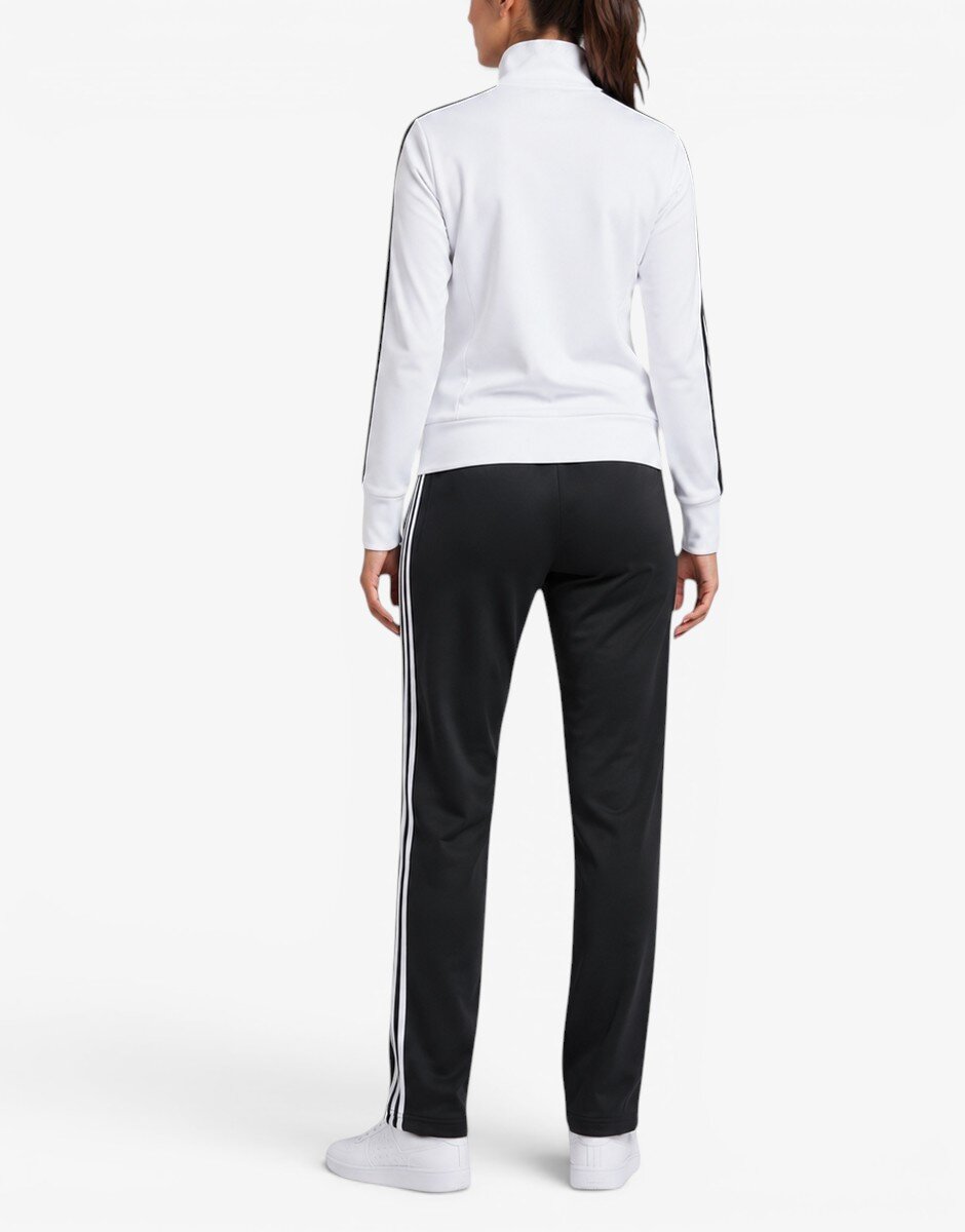 adidas Ess 3S Knit Tracksuit White