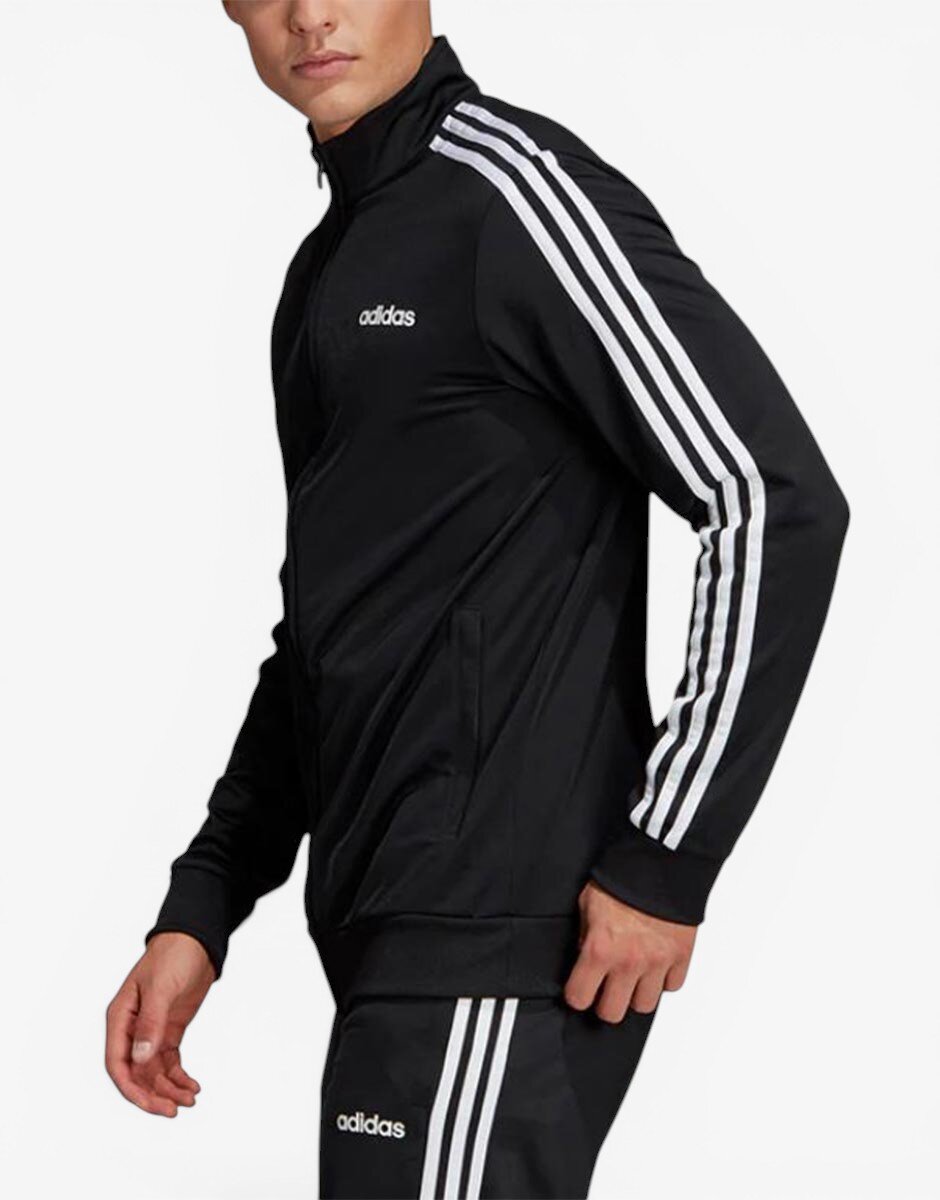 adidas Essentials 3 Stripes Tricot Jacket Black