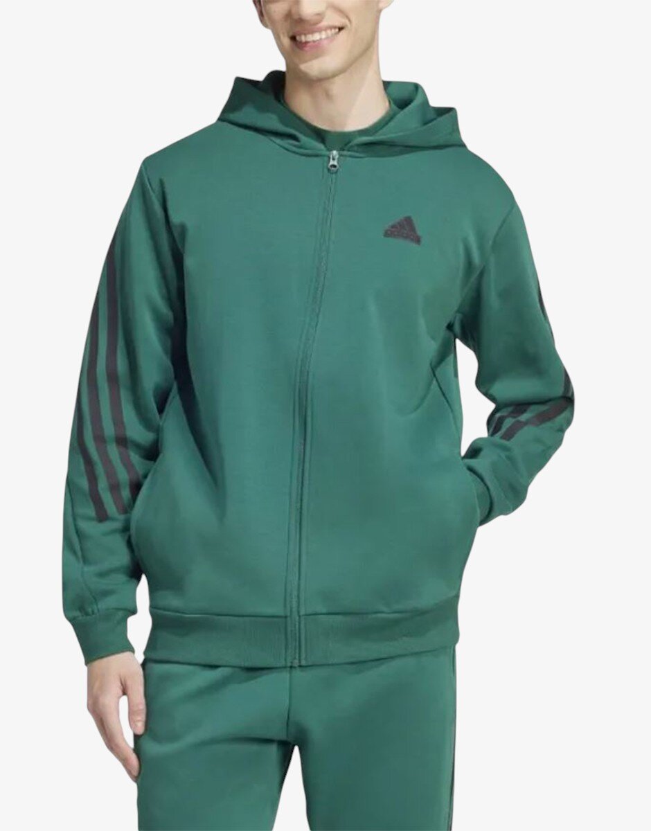 adidas Future Icons 3-Stripes Full Zip Hoodie Green