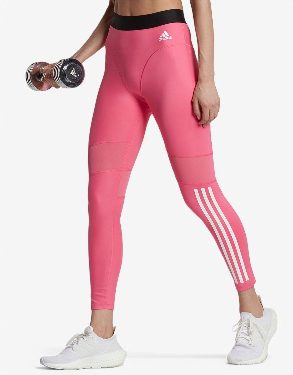 adidas Hyperglam 3-Stripes 7/8 Leggings Pink