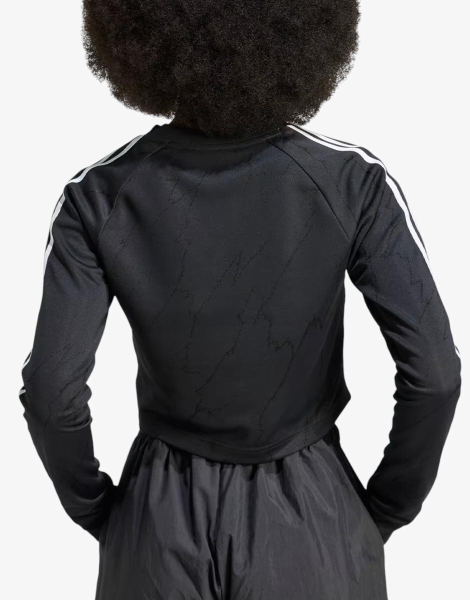 adidas Originals Long Sleeve Cropped Top Black