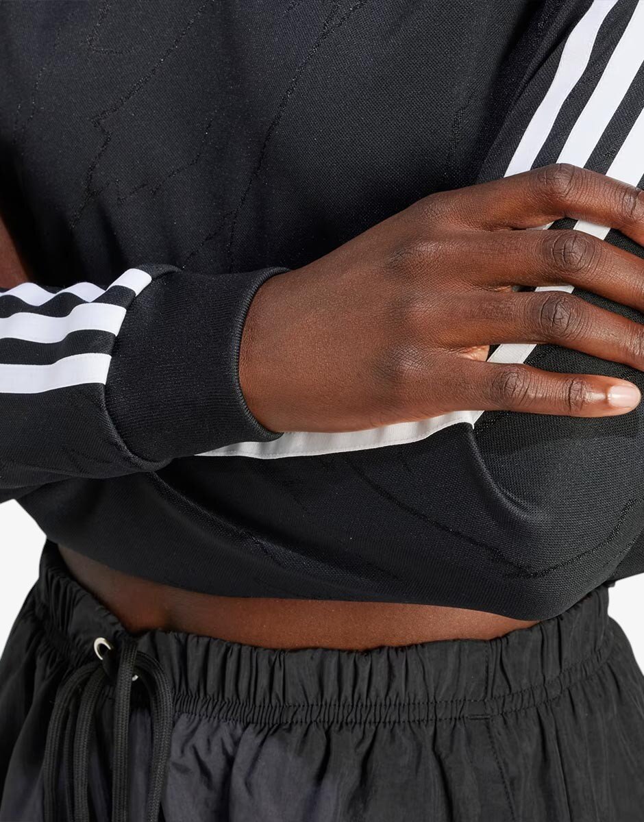 adidas Originals Long Sleeve Cropped Top Black