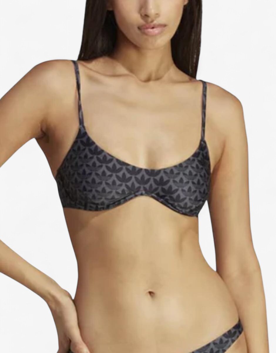 adidas Originals Monogram Swim Top Black/Grey