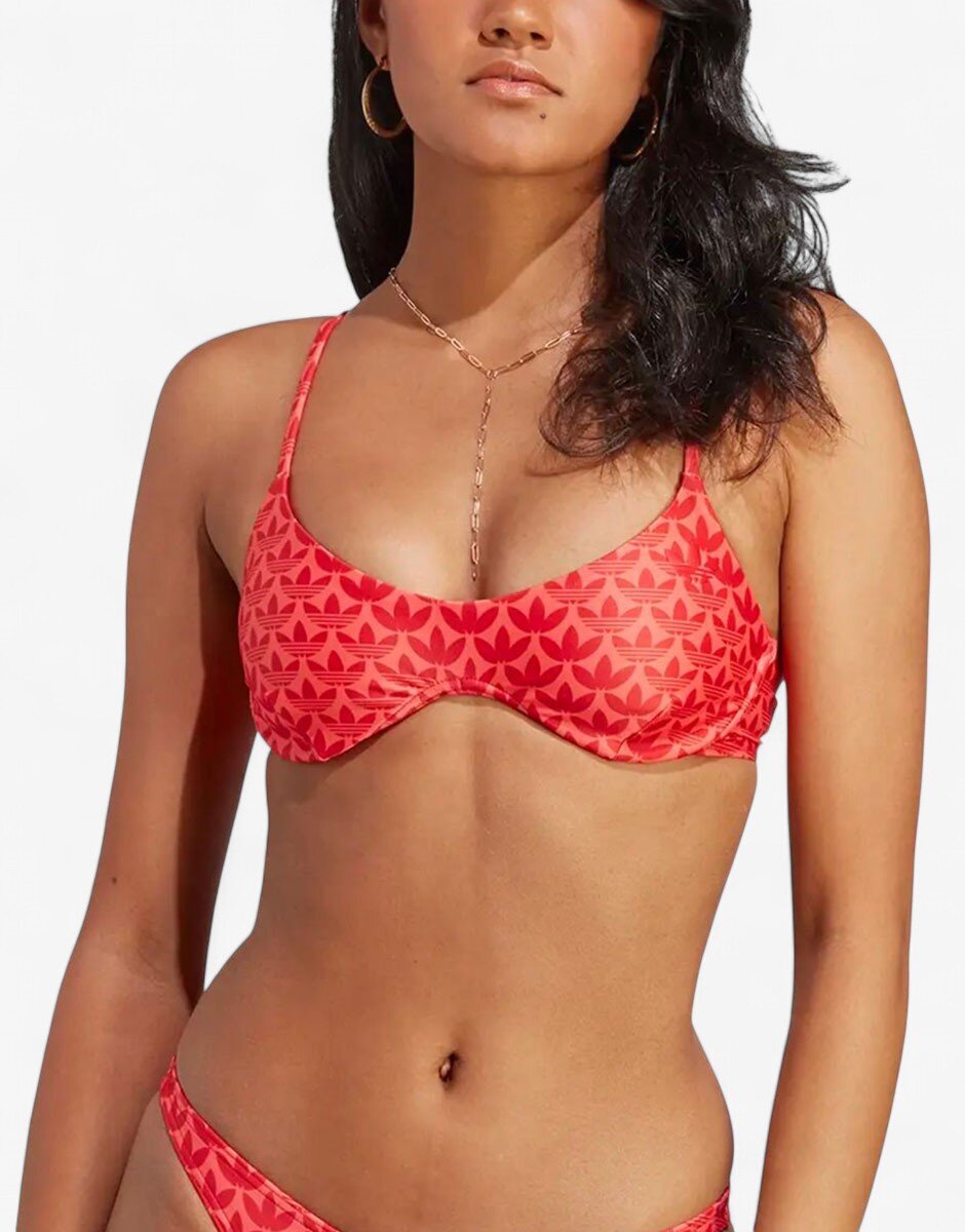 adidas Originals Monogram Swim Top Red