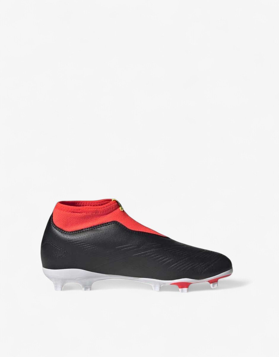 adidas Predator 24 League Laceless Firm Ground Boots Black/Red