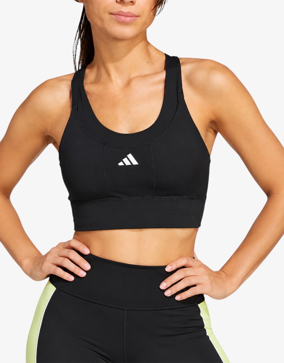 adidas Run Pocket Medium Support Bra Black