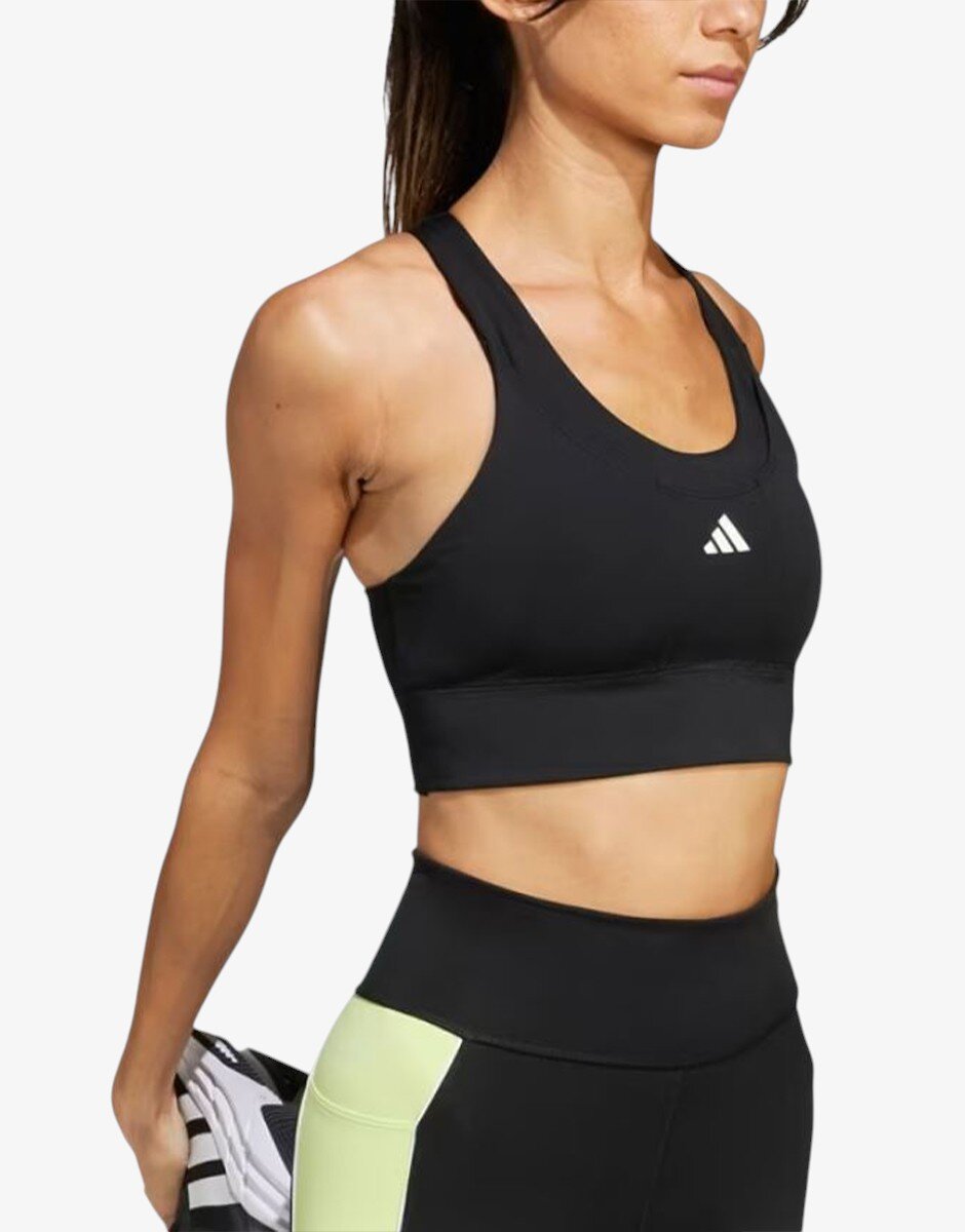 adidas Run Pocket Medium Support Bra Black