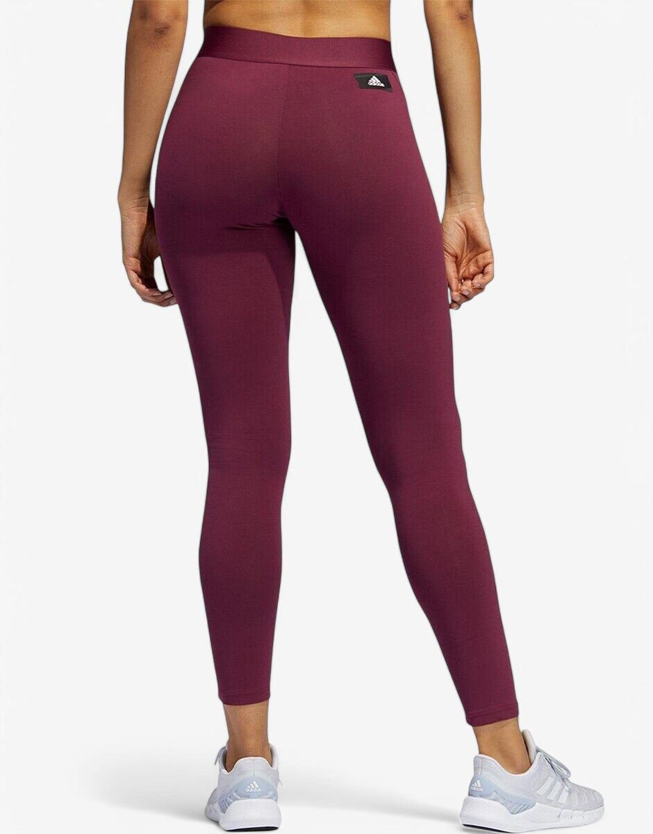adidas Sportswear Holiday Shine Graphic Leggings Burgundy