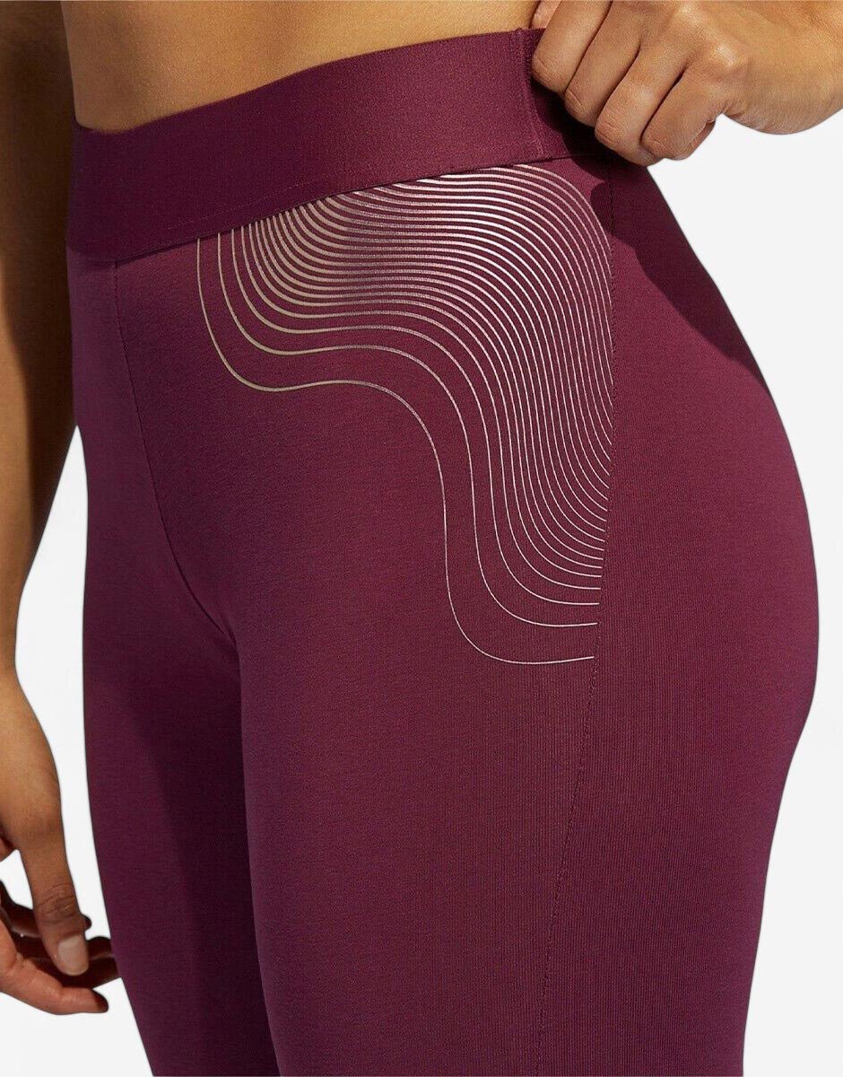 adidas Sportswear Holiday Shine Graphic Leggings Burgundy