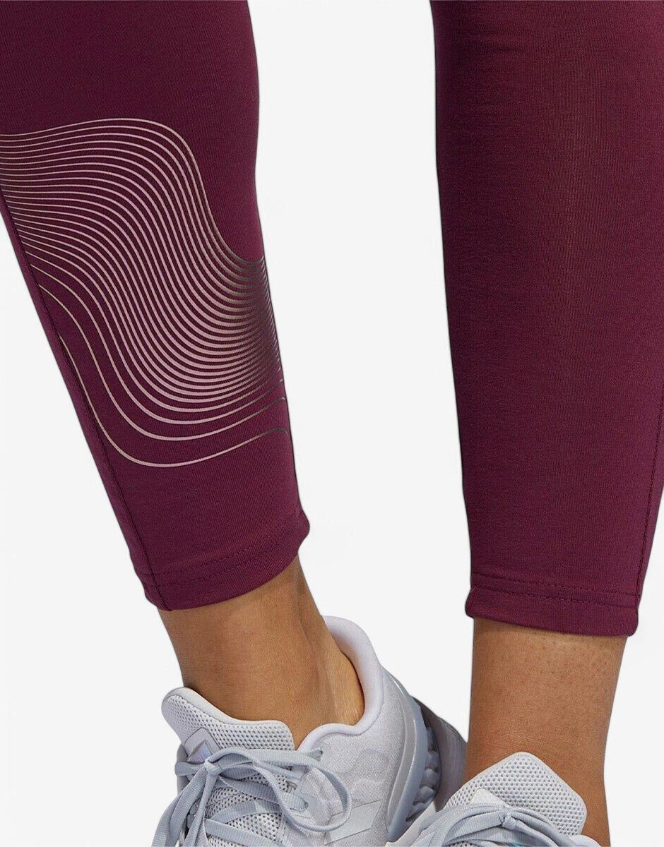 adidas Sportswear Holiday Shine Graphic Leggings Burgundy