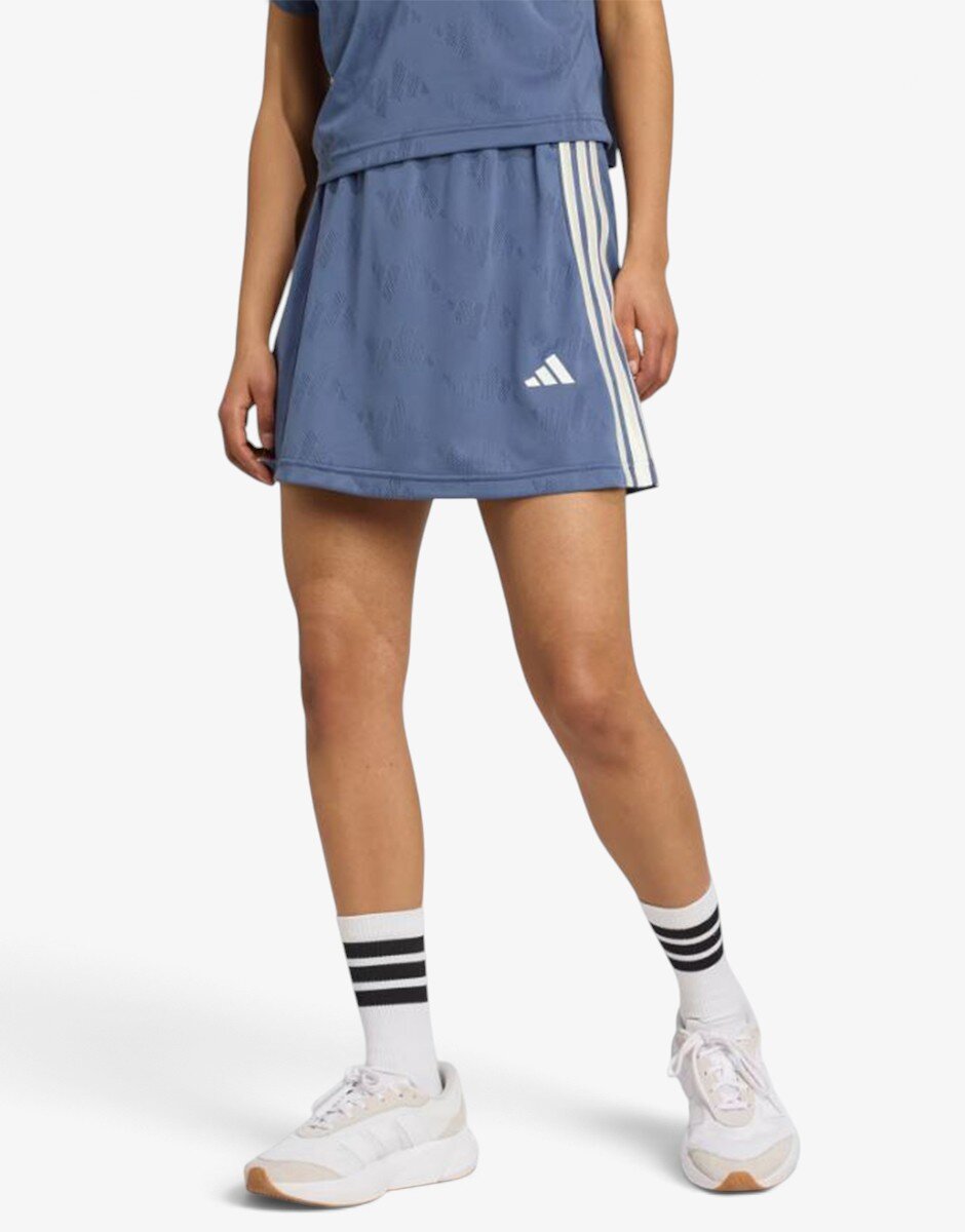 adidas Stadium 3-Stripes Tennis Skirt With Short Blue