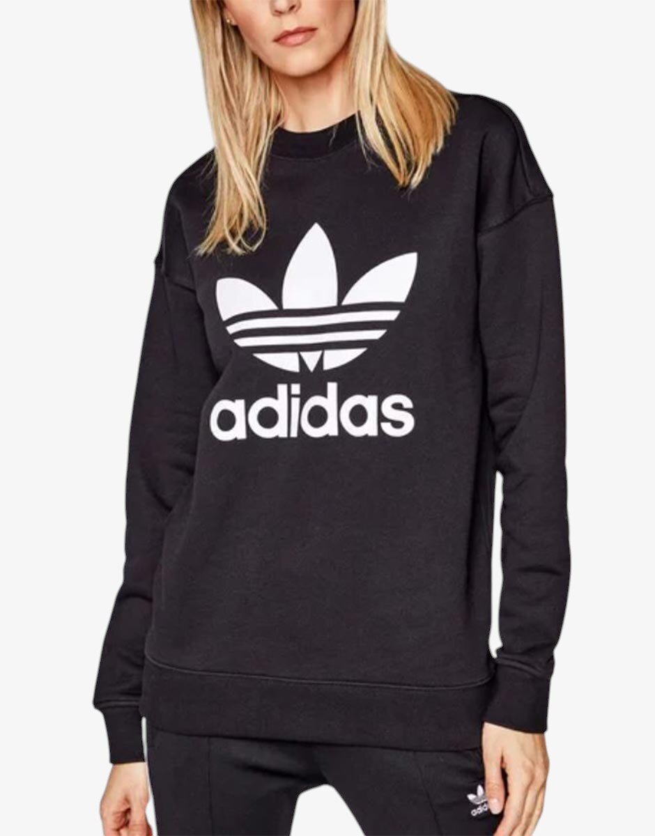adidas Trefoil Crew Regular Fit Sweatshirt Black