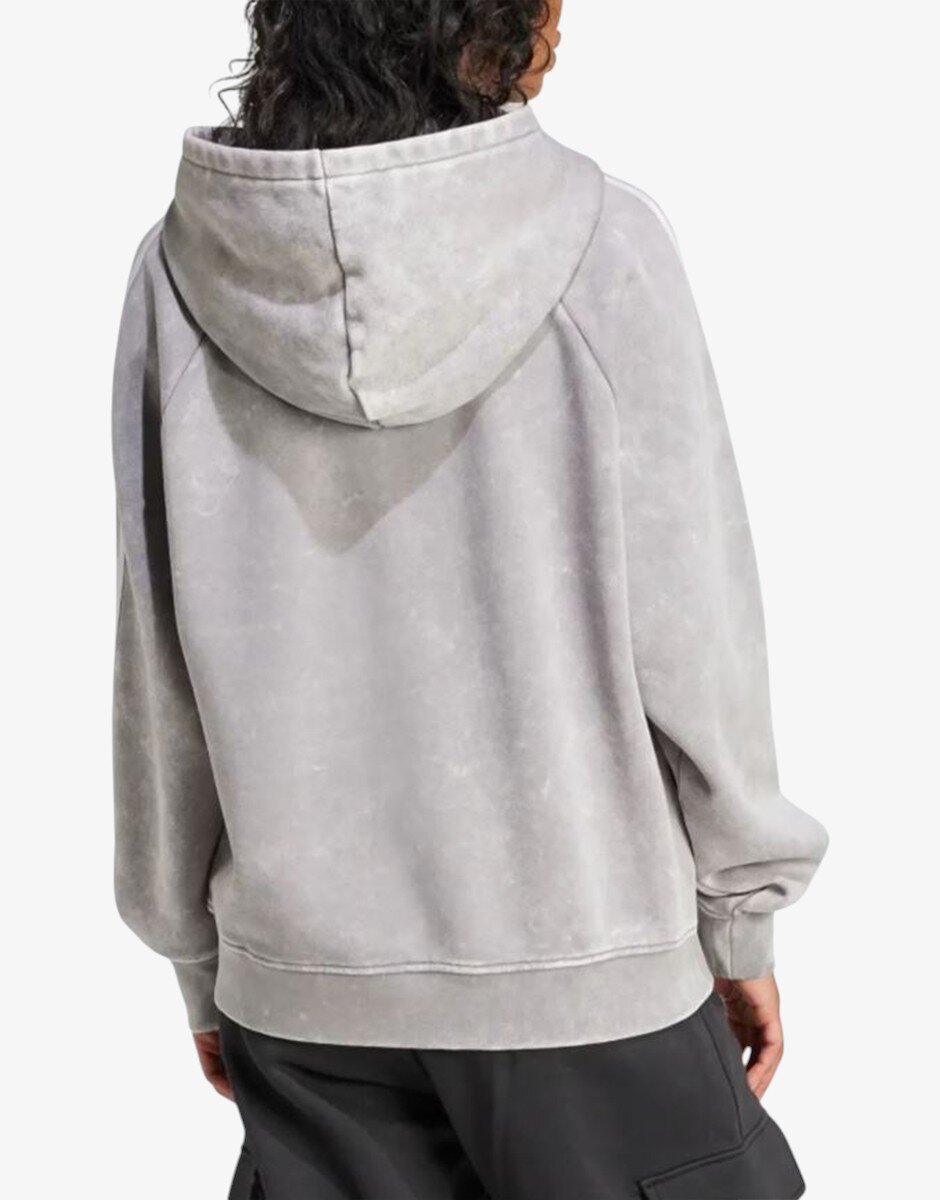 adidas Washed Boyfriend Fit Hoodie Gray
