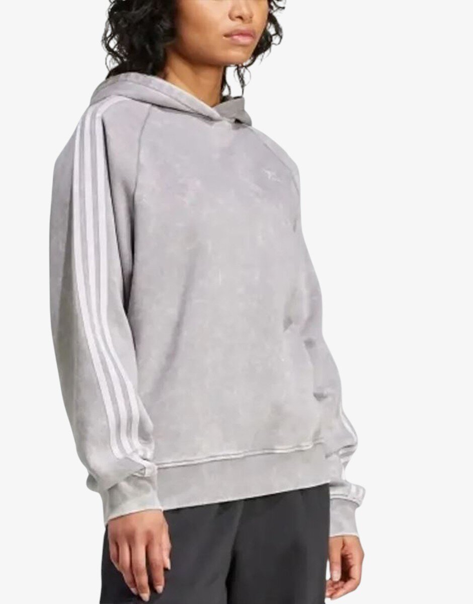 adidas Washed Boyfriend Fit Hoodie Gray