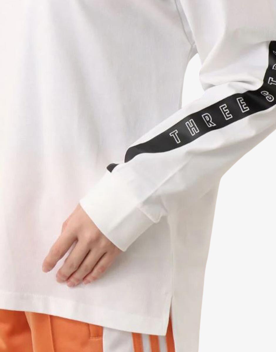 adidas Wording Long-Sleeve Sweatshirt White