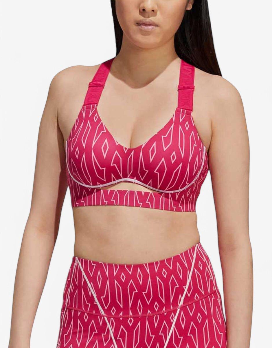 adidas x Ivy Park Medium Support Cut Out Bra Pink
