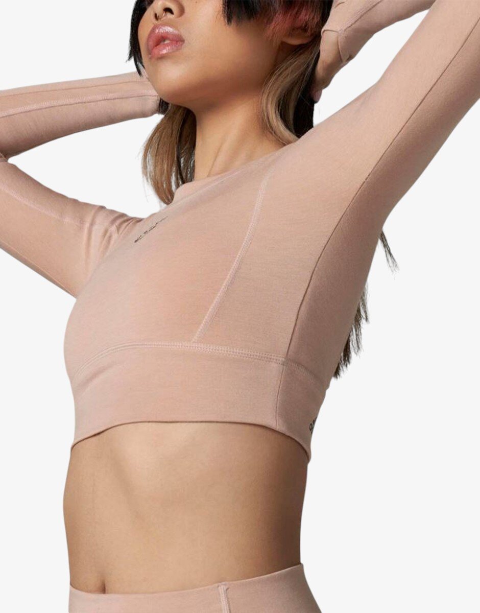 adidas x Stella McCartney True Strength Cropped Long Sleeve Pink