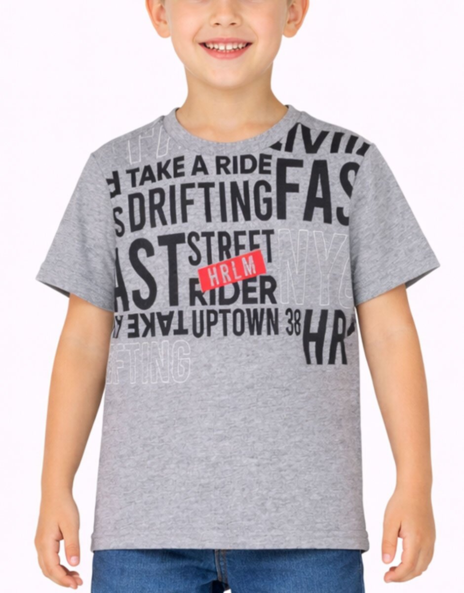 Chicco Boys Letters Tee Light Grey