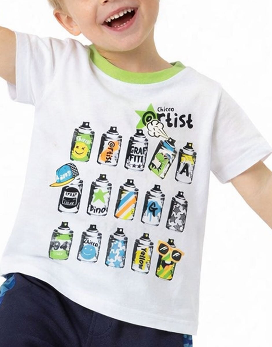 Chicco Boys Tee White/Green