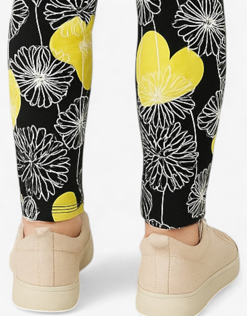 Chicco Girls Leggings Black/Yellow