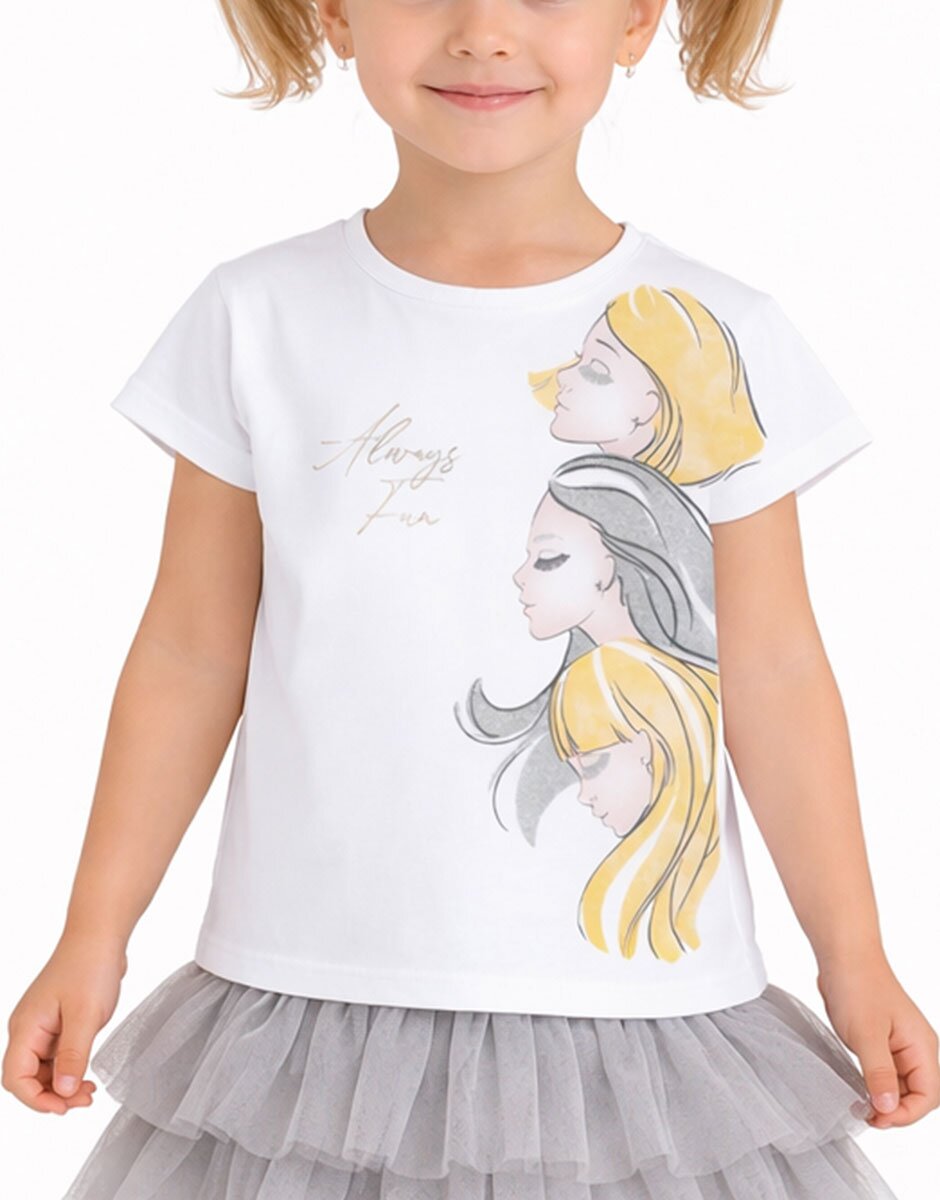 Chicco Girls Tee White/Multi