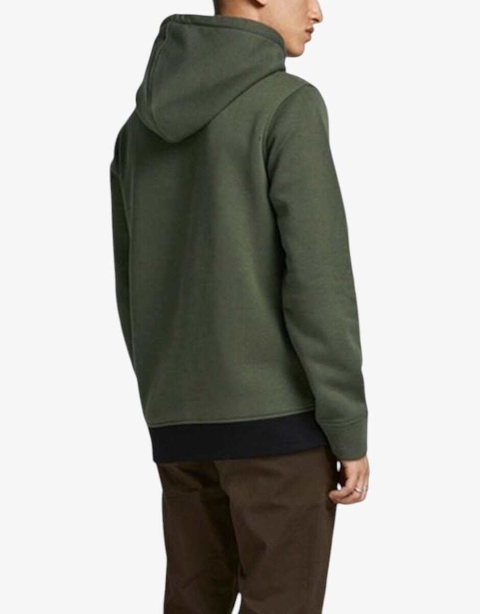 JACK&JONES Colourblock Logo Hoodie Green
